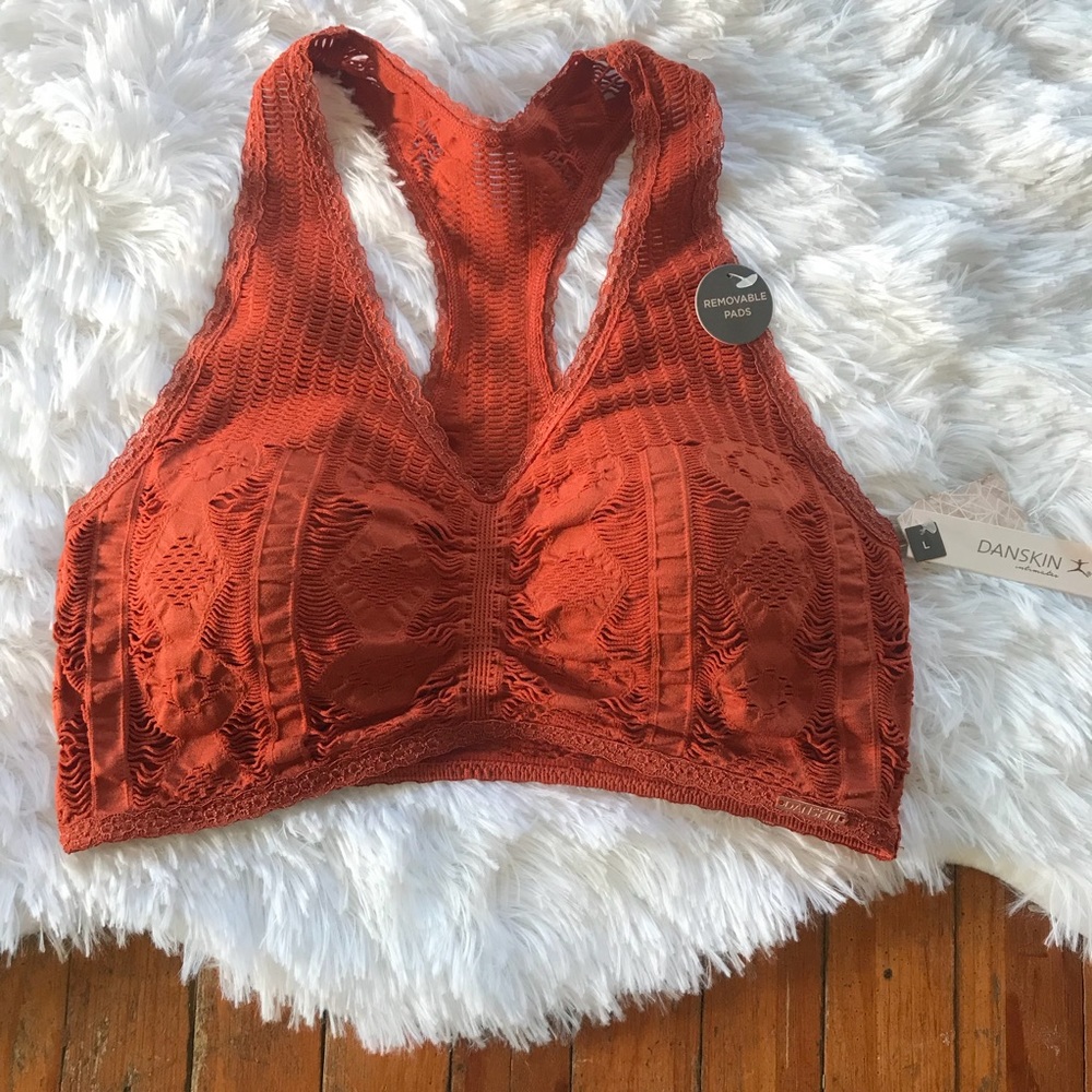 Danskin intimates burnt orange racerback bra